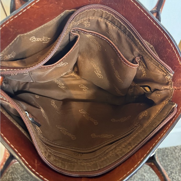 Fossil Very Well Loved Classic Shoulder Leather Tote Bag Cognac Double Straps - Picture 4 of 16